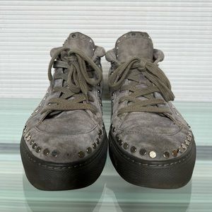 Laurence Dacade studded gray suede hightop sneakers sz40